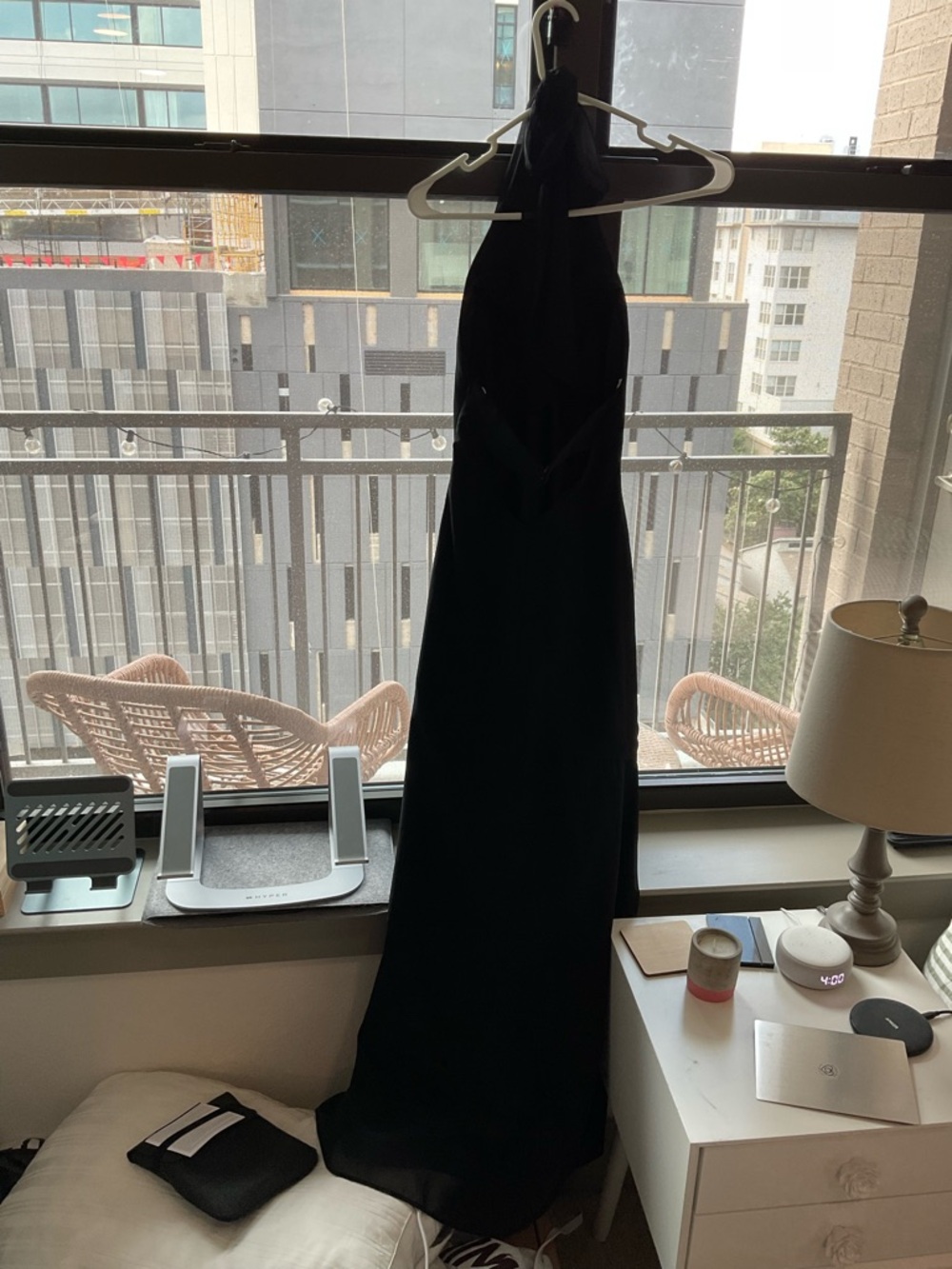 Revelry Athena Chiffon Dress, Black, Size 2 - Picture 6 of 7